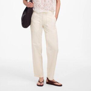 Madewell Cream Straight-Leg Utility Pants
